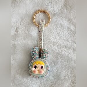 Cry Baby Bunny Multicolor Keychain Bag Charm - Pastel Multicolor